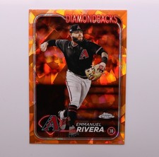 2024 Topps Chrome Sapphire Emmanuel Rivera Orange Refractor /25 Diamondbacks