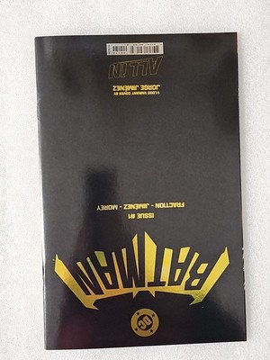 Batman #1 1:1000 GOLD FOIL JORGE JIMENEZ Blind Bag Incentive