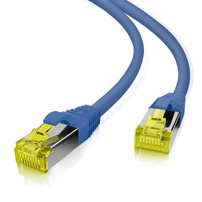 helos Patchkabel Cat 6a Superflex S/FTP RJ45 blau 15m AWG27/7 GHMT