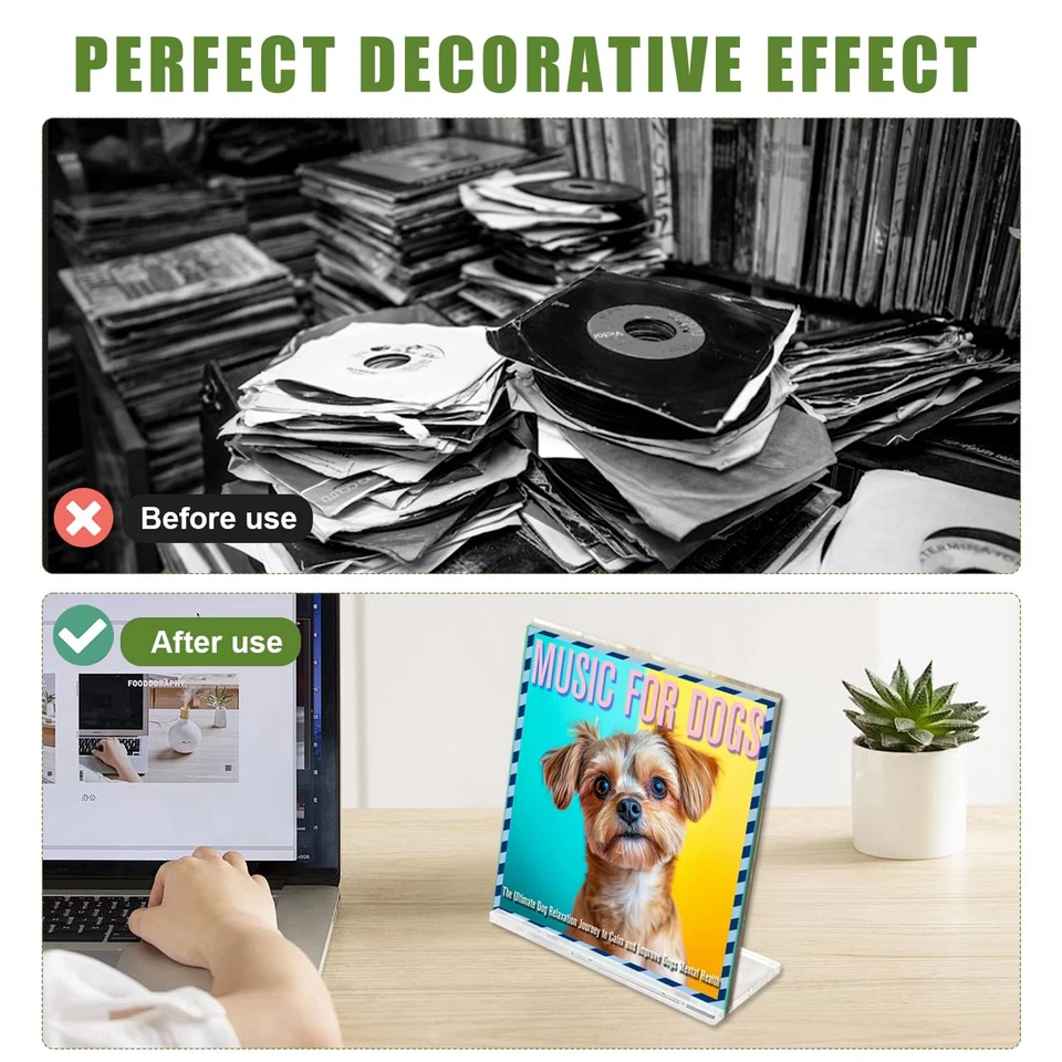 Support Vinyle Porte Vinyle , Acrylique Rangement Vinyle, Presentoir Vinyle E... - Photo 4/4