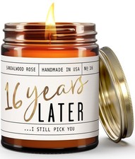 16 Year Marriage Anniversary - '16 Years Later' Soy Candle, USA Made 16 Year