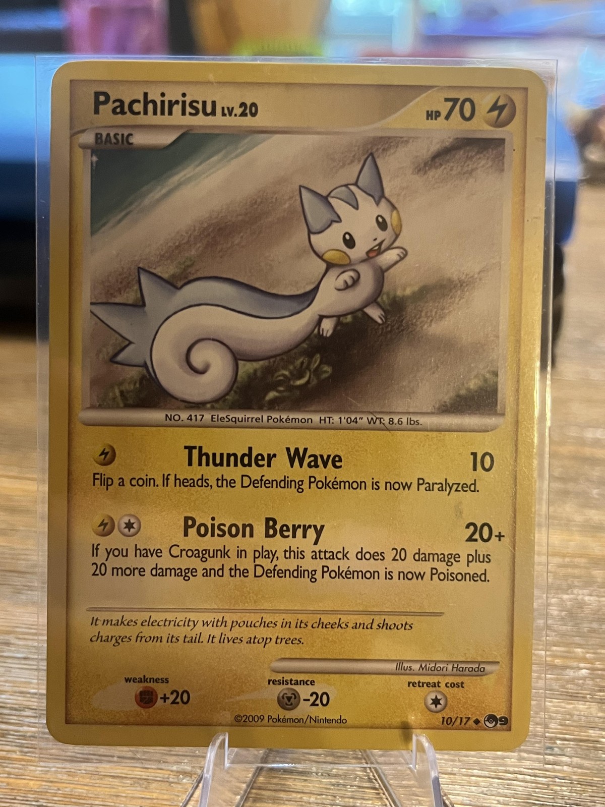 Pokemon TCG Pachirisu Lv.20 10/17 Lightning HP70 Moderately Played Card English