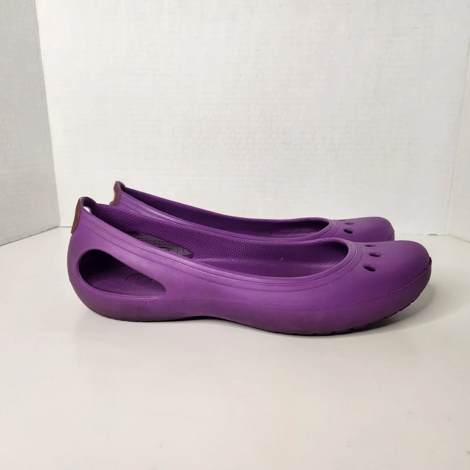 Crocs Kadee балетки комфорт туфли поскользнуться на фиолетовый женский размер 9 - Изображение 3 из 4