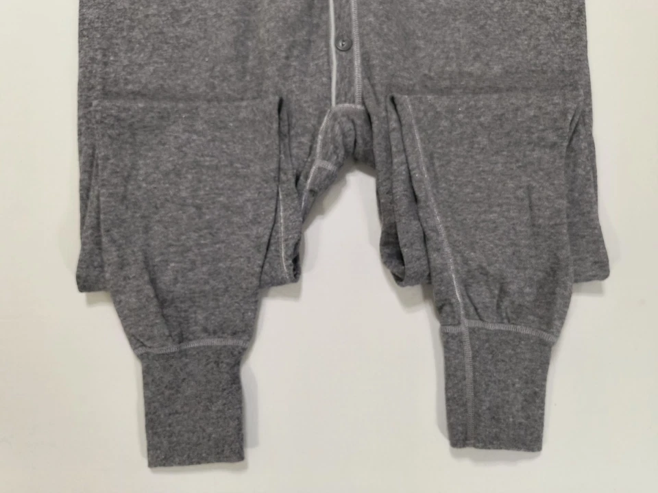 NUEVO CON ETIQUETAS LL Bean M Gris Reg Traje Unión Dos Capas River Driver Long Johns Lana Algodón Foto 2 de 4