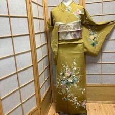 7795 Japanese Kimono Vintage Womens Silk Fabric Robe Kimono only sold