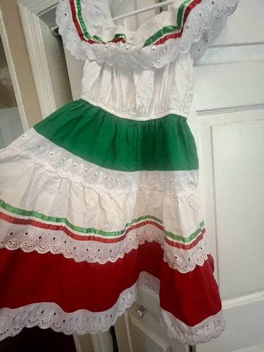 Girl’s Size 7 Traditional Mexican Cinco de Mayo Fiesta Dress - Picture 5 of 9