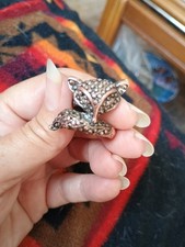 Vintage Copper Baby Fox Wrap Ring Boho, Hippi...