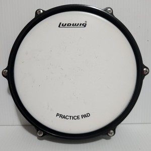 LUDWIG Practice Drum Practice Pad Drum Marching Band 8" Tunable Black and White