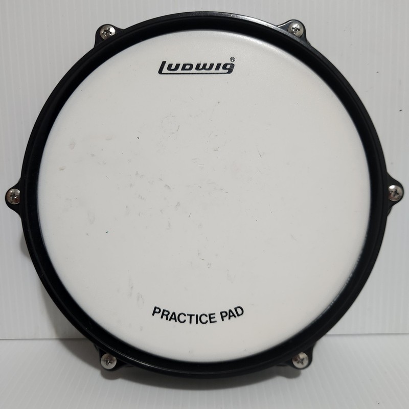 LUDWIG Practice Drum Practice Pad Drum Marching Band 8" Tunable Black and White