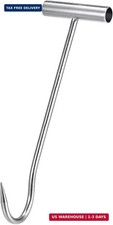 T-Handle Meat Boning Hook, Galvanized Curved T Hooks for Kitchen Butcher Shop Re