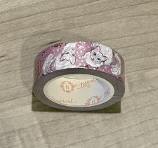 New Bloomsical Cats purple & white washi tape 15 mm roll NIP