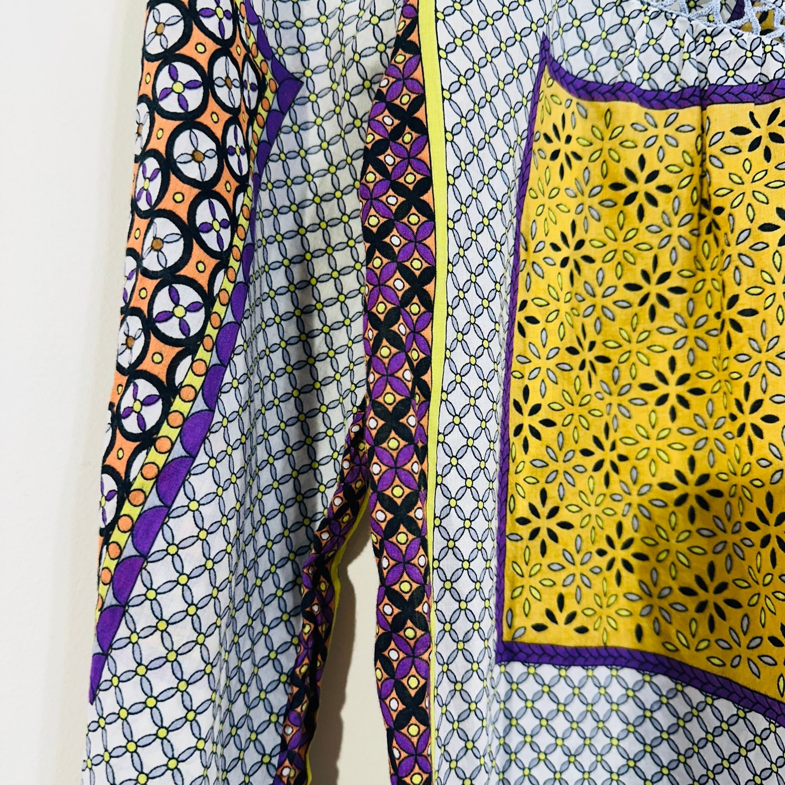 Zimmermann Printed Blouse Patchwork Geometric Pat… - image 17