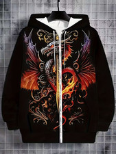 Dragon Sword Graphic Design 3D All Over Print Hoodie Zip