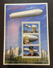Timbres Lesotho Zeppelin MNH 2000 SC#1225 (feuille de 3) en l'état