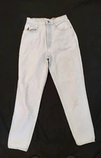 Vintage 80's Gitano Jeans Acid Light Wash Sexy Mom Jeans High Waist Taper Leg 8