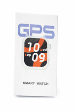 GPS Smart Watch Fitness Tracker with Compass Silver Gray Waterproof Smartwatch