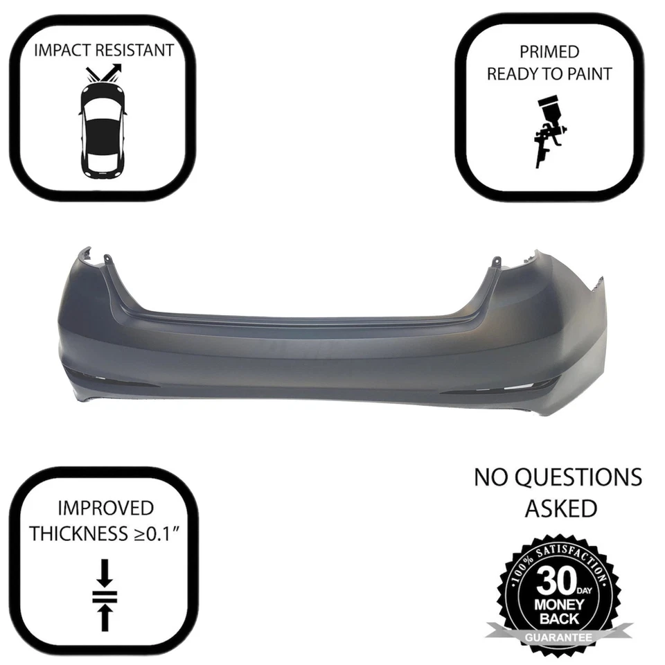 Cubierta de parachoques trasero imprimada para Hyundai Sonata 2015 2016 2017 15 16 17 Foto 3 de 4