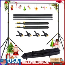 Heavy Duty Backdrop Stand KIT Photography Studio Background Support+Clamp 6.5FT