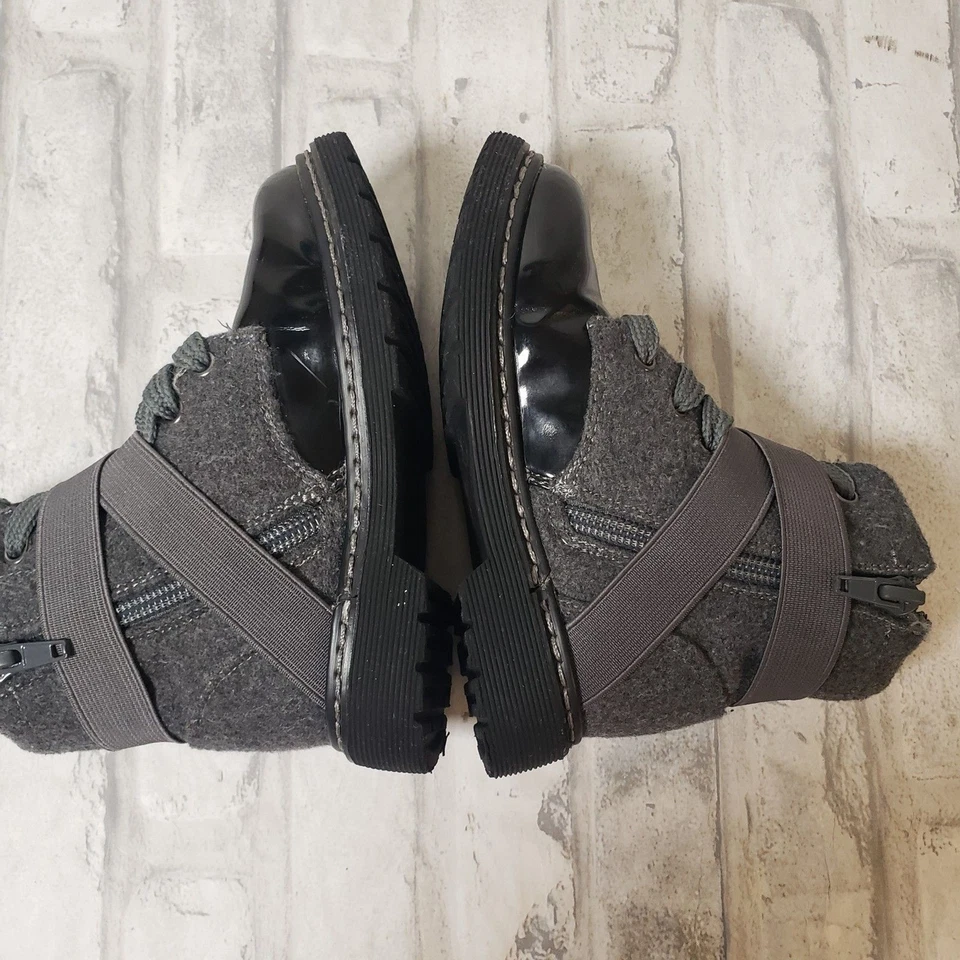 Black and Grey Girls Toddlers Hoo Strap and Zipper Boots  - Image 4 of 4