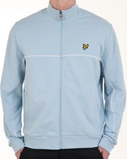 Image of Lyle & Scott Piped Full Zip Track Top Opal Blue