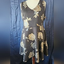 Soprano Scuba Fit and Flare Floral Print Midi Dress Plus Size 3XL