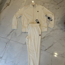 Fila Velour Men  s Suit White Size XL New Y2K Tracksuit Top  Pants