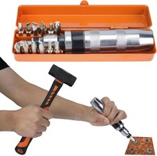 14Pcs 1/2" Heavy Duty Impact Screwdriver Driver Set SAE Reversible w/ Metal Case