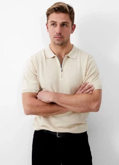 Polo Shirt In Stone XL By French Connection