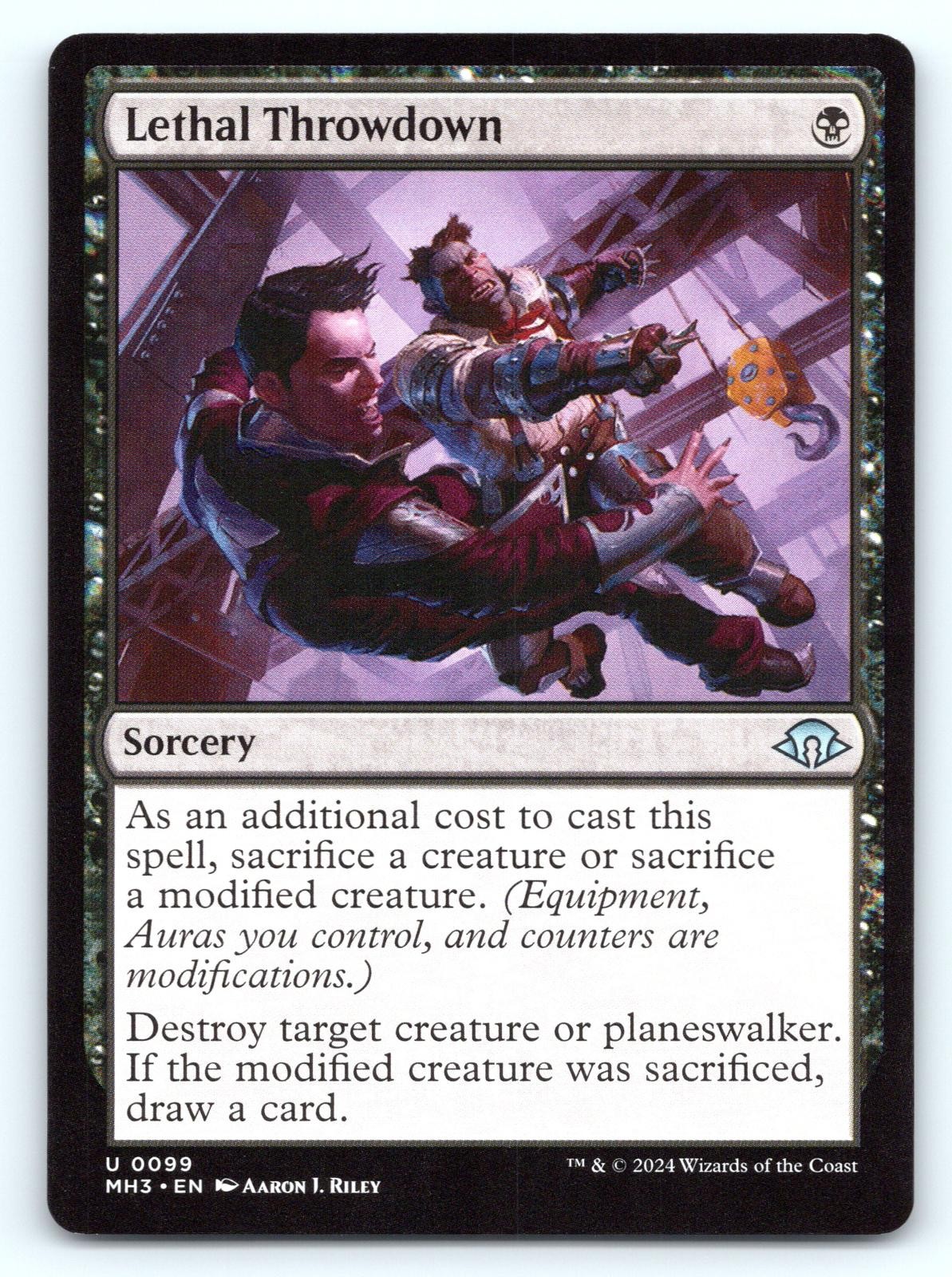 Lethal Throwdown 99 Uncommon Modern Horizons 3 Magic: The Gathering Near Mint