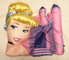 Disney Snugglers 3D Princess CINDERELLA Pillow Case Castle Sham Nylon