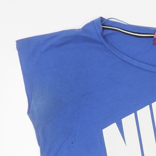 Camiseta Nike azul unisex, sin mangas, pequeña - Imagen 11 de 12