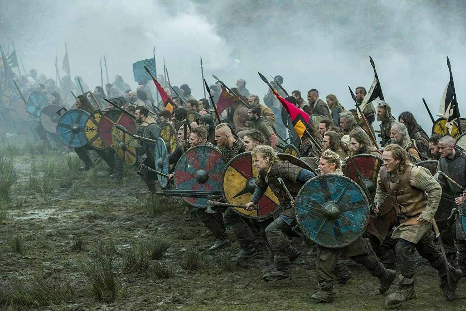 Toile tableaux armée viking 50x70 en impression d'art premium
