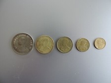Thailand 5 Coin Set Selection from the Early 1960's