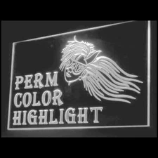 160028 Perm Color Highlight Beauty Salon illuminated Night Light Neon Sign