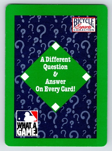 Tarjeta intercambiable MLB béisbol trivia bicicleta deportes colección Nine of Diamonds - Imagen 2 de 2
