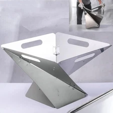 Outdoor Fire Pits Outdoor Foldable Large Stainless Firepit,Strong and Sturdy,Dur
