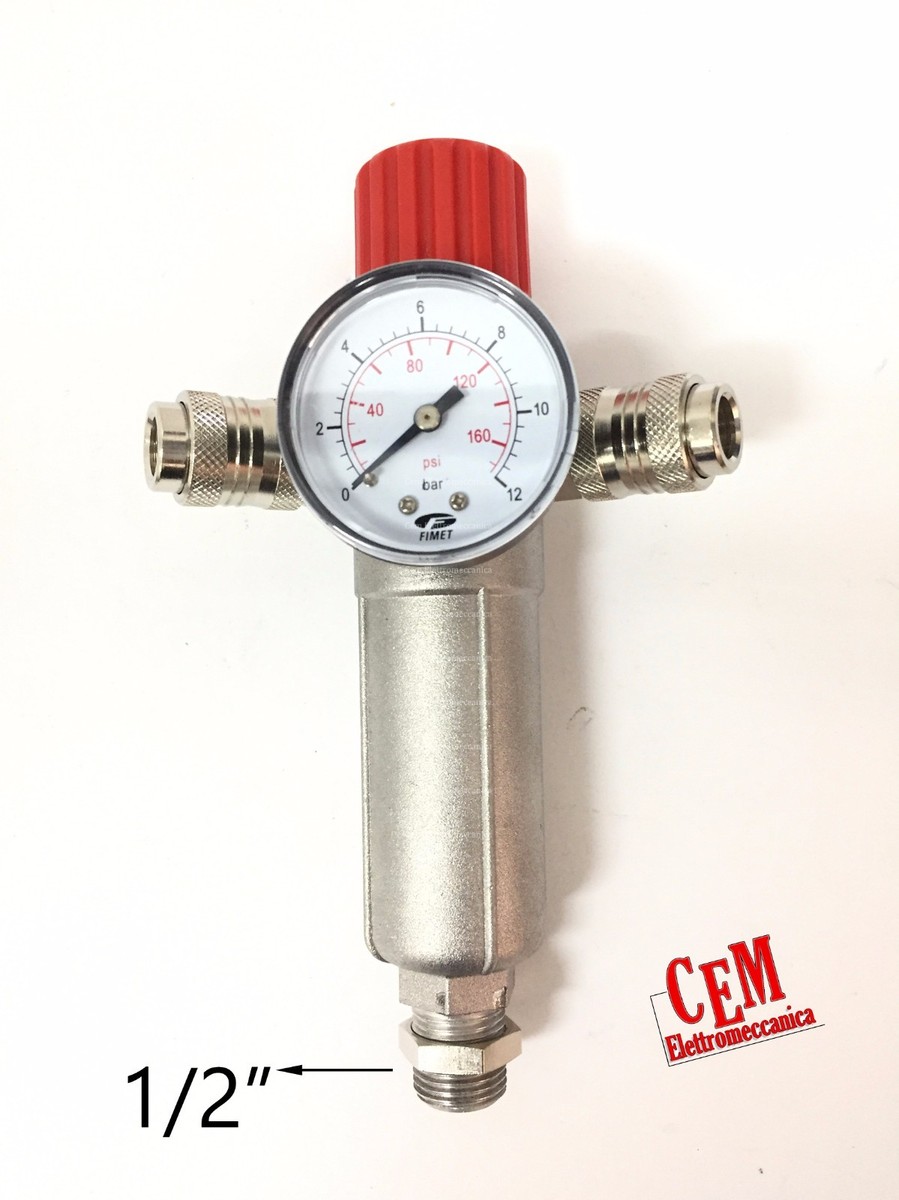 Interruttore Controllo Pressione Compressore Aria G1/4 - Con Doppia Uscita E Valvola Sicurezza - Foto 5