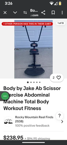Body by Jake Ab Scissor Exercise Abdominal Machine Total Body Workout Fitness