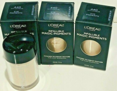 L Oréal Infallible Magic Pigments #440 IVY LEAGUE Loose Eye Shadow 3 EYESHADOWS