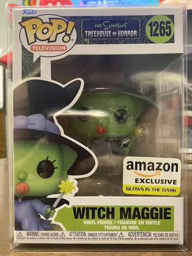 Witch Maggie 1265 GITD Glow Amazon Exclusive Funko POP! The Simpsons w/PROTECTOR