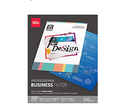 Office Depot  Brand Professional Business Paper, Matte, Double-Sided, Letter, Wh