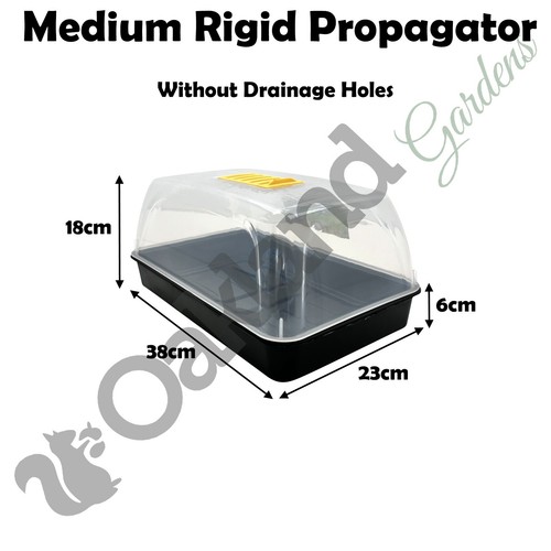 Vented Propagator Seed Tray Set Cover Lid 22cm 38cm 52cm Solid Rigid Gravel Tray - Picture 16 of 27
