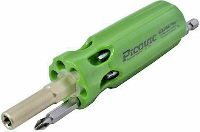 PICQUIC SIXPAC Plus Screwdriver Multi Bit with 7 Hex Powerbits - ''Gecko Green''