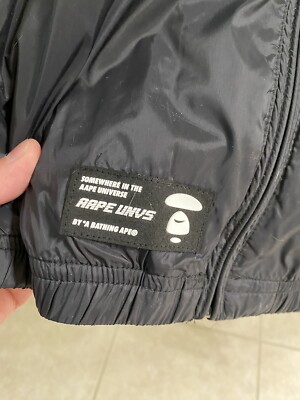 AAPE CAMO PANELLED LIGHTWEIGHT JACKET - Size M - Black Camo - Bape