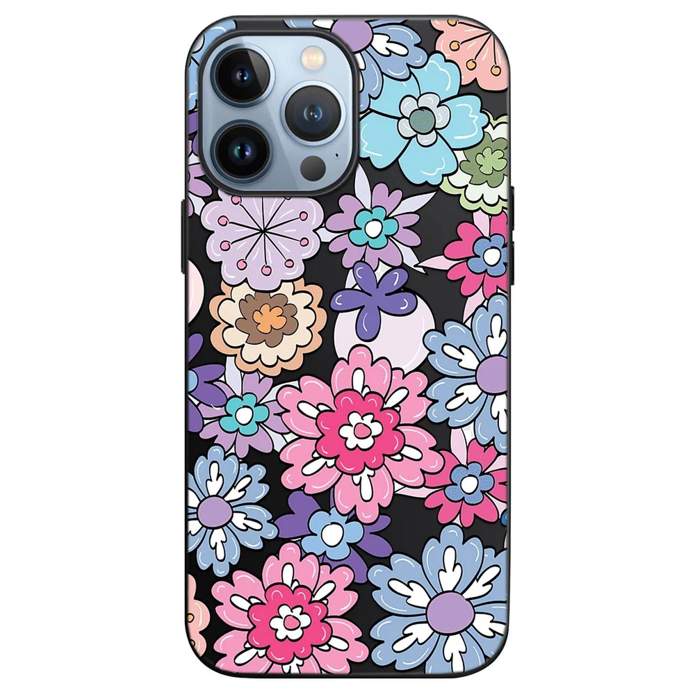 Phone Case For Apple iPhone 14 Pro Max 13 12 15 Flower Lace Protective TPU Cover