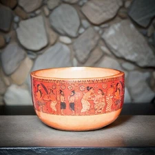 Handmade Decorative Clay Bowl – Museum Coppy Pottery | Mini Vintage Collectible