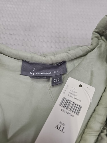 Anthropologie Oversized Puffer Kimono Quilted Modal Moss Green One Size NEW - Picture 4 of 8