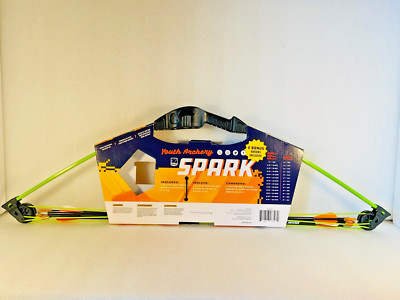 Bear Archery Spark Youth Bow Set Includes 4 Arrows, Armguard and Quiver. Green