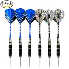2 Sets Steel Tip Darts Barrel Aluminum Shafts Professional Dart Set - 6PCS Total