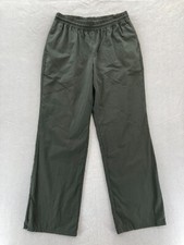 Good American Sweatpant Women's 3 Green Nylon Blend Pull On Drawstring Ankle Zip